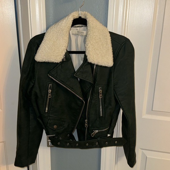 Zara faux leather moto jacket - Picture 3 of 6